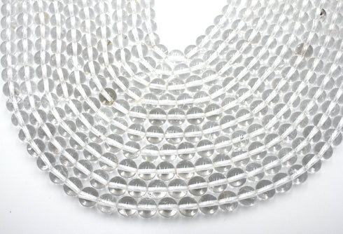 Clear Crystal Quartz Gemstone Beads, 6mm, Round